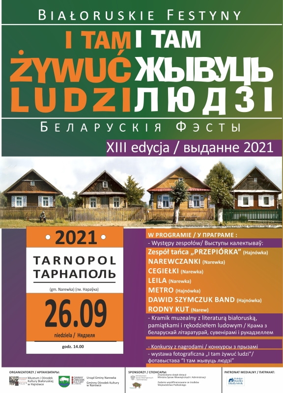 Plakat informujący o festynie I tam żywuć ludzi w Tarnopolu