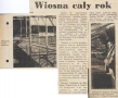 Skany artykułu z gazety, na górze tytuł, poniżej tekst i dwa zdjęcia: kobiety przy rabatach oraz budynku.