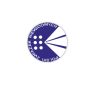Okrąkłe biało - niebieskie logo z napiszem: Polski Związek Niewidomych