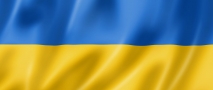 flaga podzielona na dwa równe poziome pasy. Na górzy niebieski, na dole żółty.