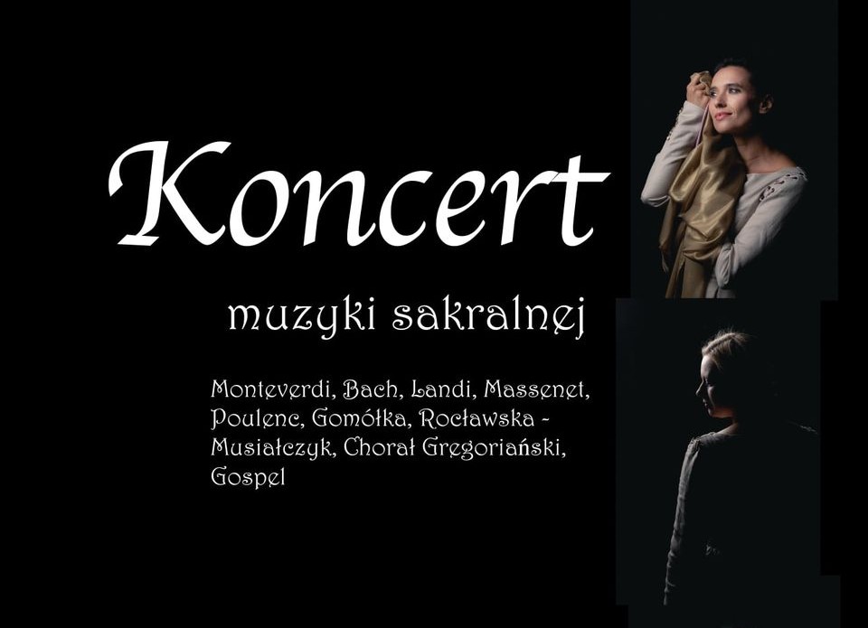 Plakat zapraszający na wydarzenie czarny plakat ze zdjęciami artystów