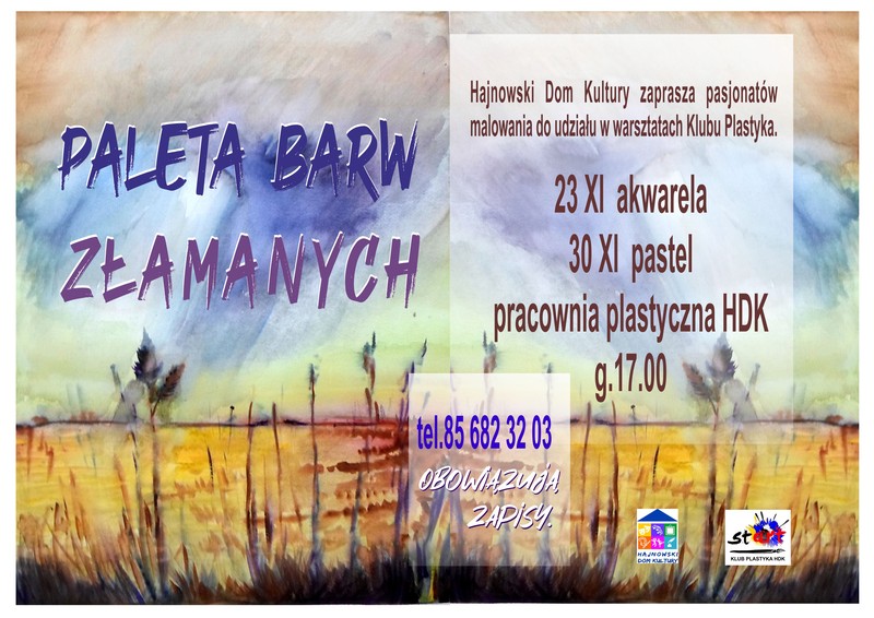 Plakat zapraszający na wydarzenie Informacje o wydarzeniu, oraz loga organizatora. W tle grafika przedstawiająca łany zbórz