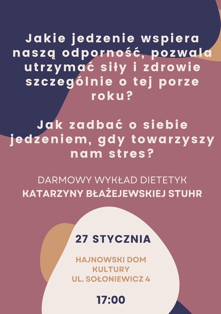 Na plakacie znajdują się główne informacje o wydarzeniu