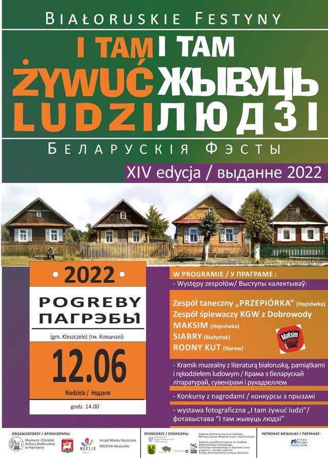 plakat w języku polskim i białoruskim zapraszający na wydarzenie