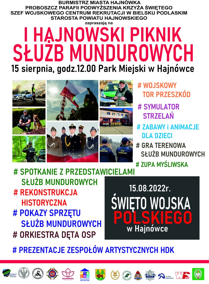 Plakat zapraszający na wydarzenie, logo organizatorów i informacje o wydarzeniu Plakat