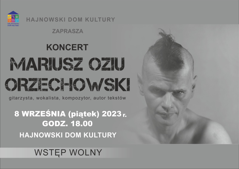 Szary plakat informujący o wydarzeniu