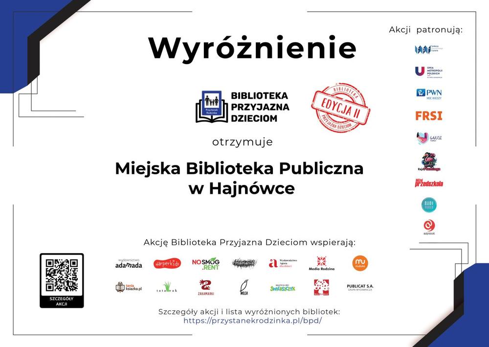 Dyplom wyróżnienia