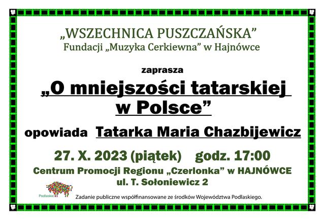 plakat zapraszający na wydarzenie Informacje o wydarzeniu oraz loga organizatorów