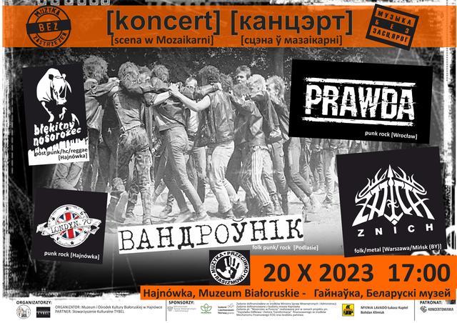 plakat zapraszający na wydarzenie zdjęcie tańczących meężczyzn, loga organizatorów oraz informacje o wydarzeniu