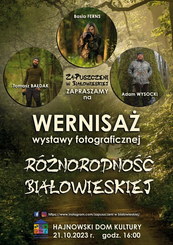 zdjecia fotografów, loga organizatorów oraz informacje o wydarzeniu