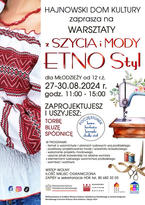 plakat zapraszający na wydarzenie informacje o wydarzeniu, logo organizatora, grafika tematyczna