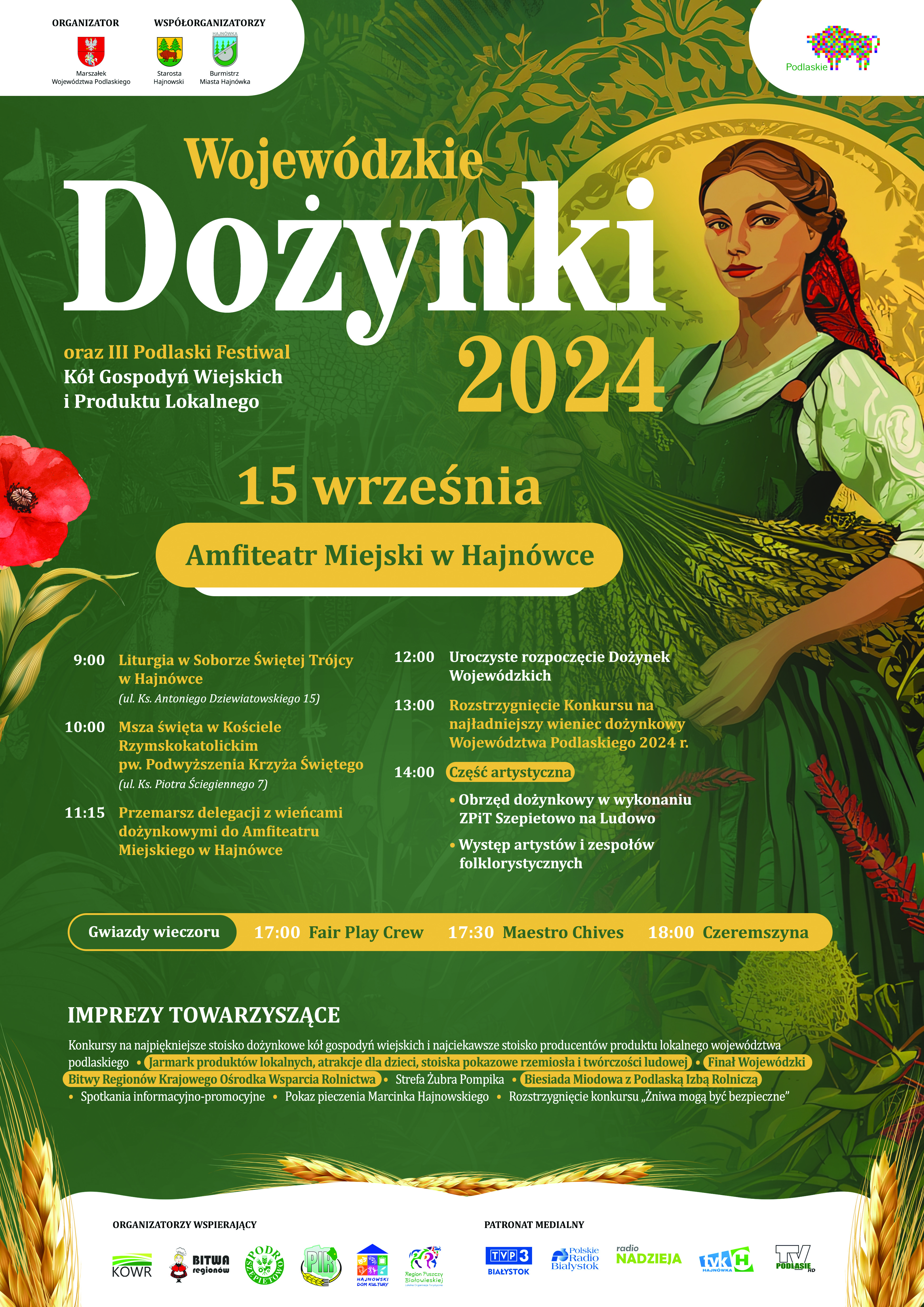 plakat wydarzenia w zielonych barwach