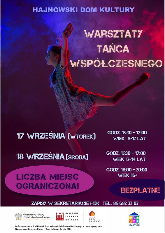 informacje o wydarzeniu, logo organizatora, grafika tematyczna