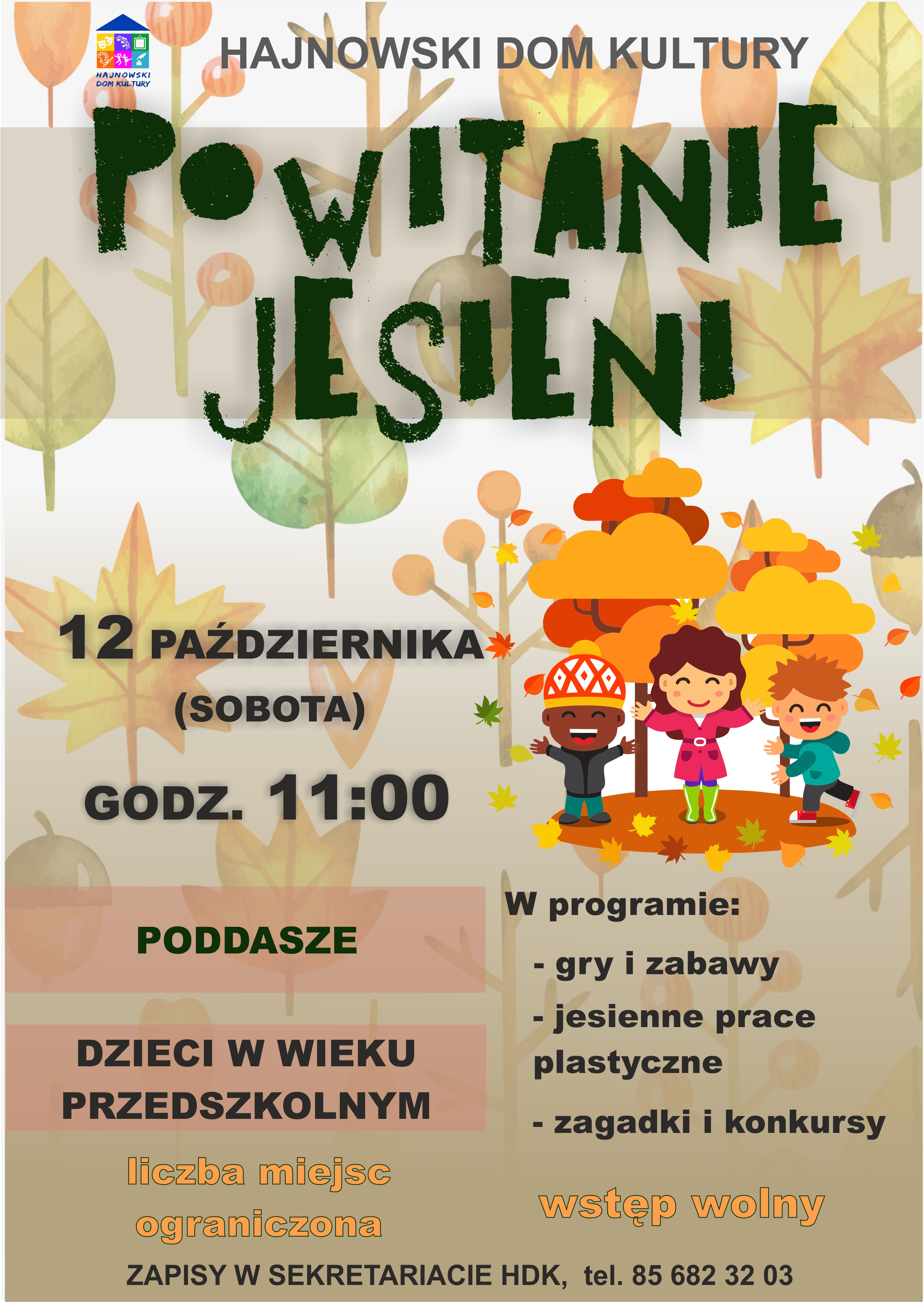 plakat wydarzenia w jesiennych barwach