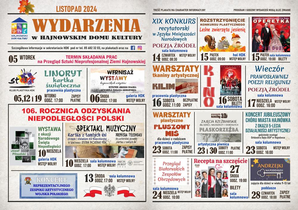 kalendarz wydarzeń