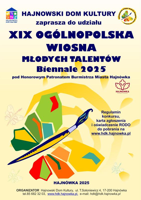 informacje o wydarzeniu, logo organizatora, grafika tematyczna