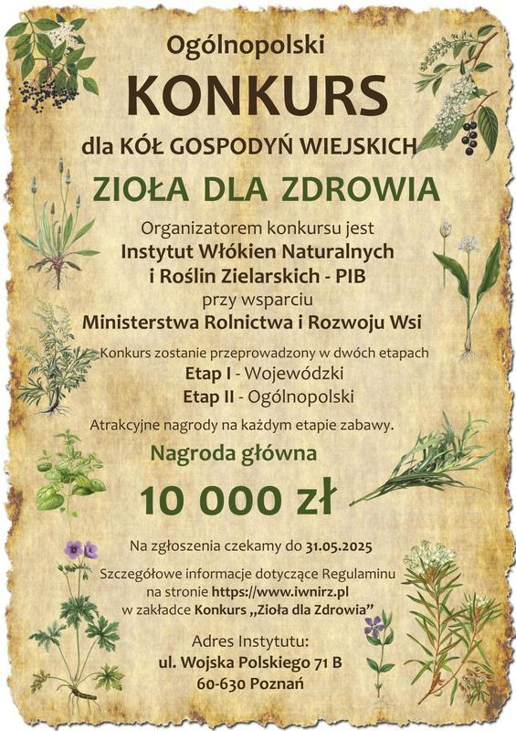 informacje o wydarzeniu, logo organizatora, grafika tematyczna