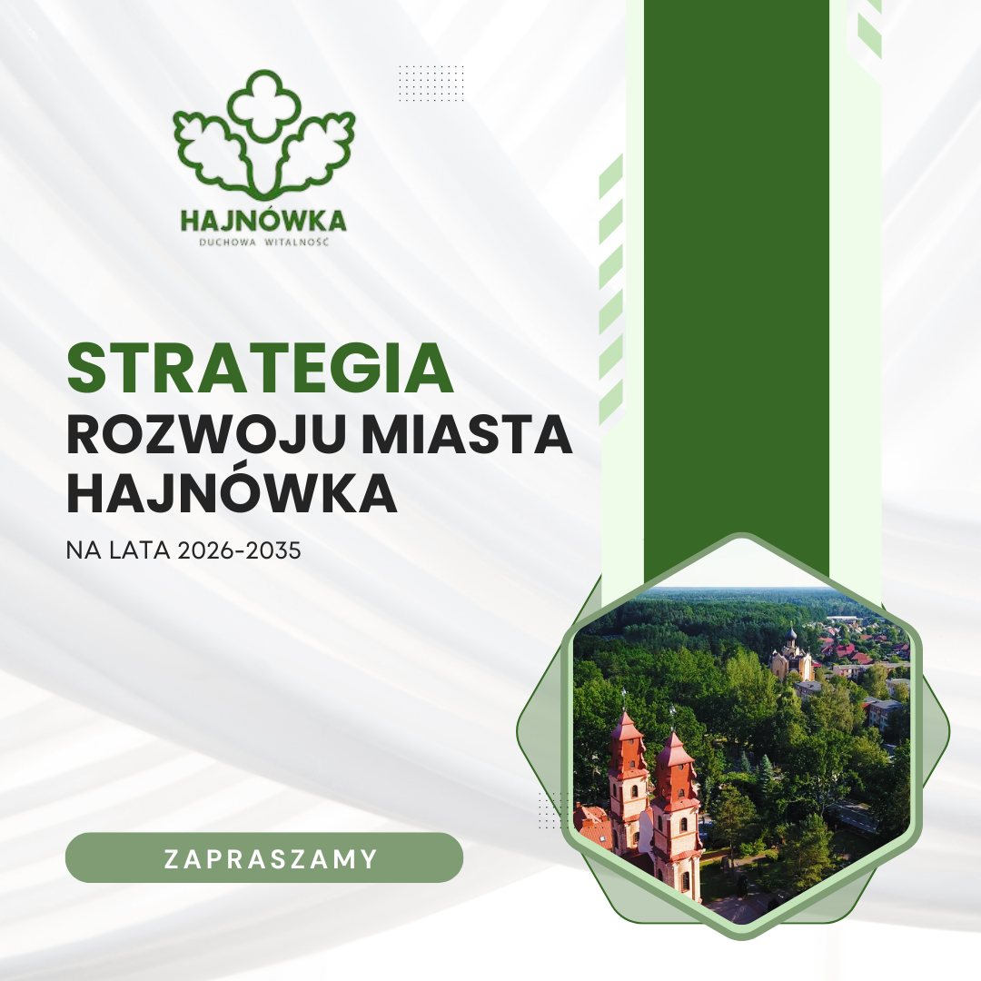 grafika z nazwą dokumentu, logo i zdjęciem miasta