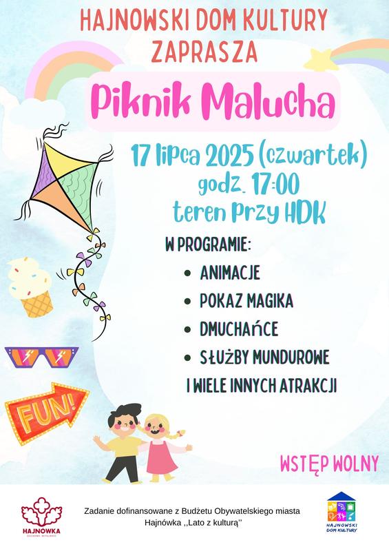 plakat zapraszający na wydarzenie informacje o wydarzeniu, logo organizatora, grafika tematyczna
