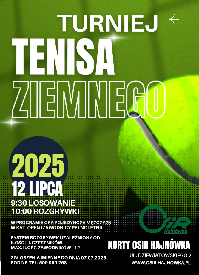 informacje o wydarzeniu, logo organizatora, grafika tematyczna