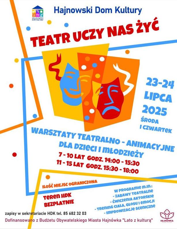 informacje o wydarzeniu, logo organizatora, grafika tematyczna