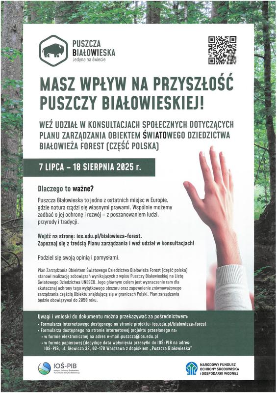 plakat zapraszający na konsultacje