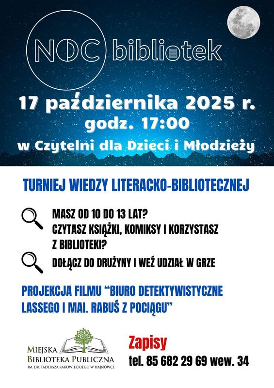 informacje o wydarzeniu, logo organizatora, grafika tematyczna