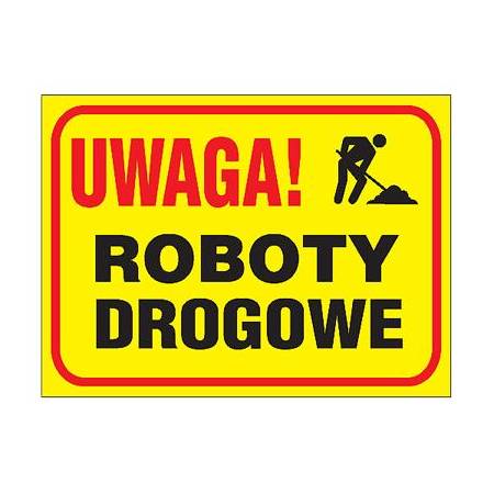 znak ostrzegawczy roboty drogowe