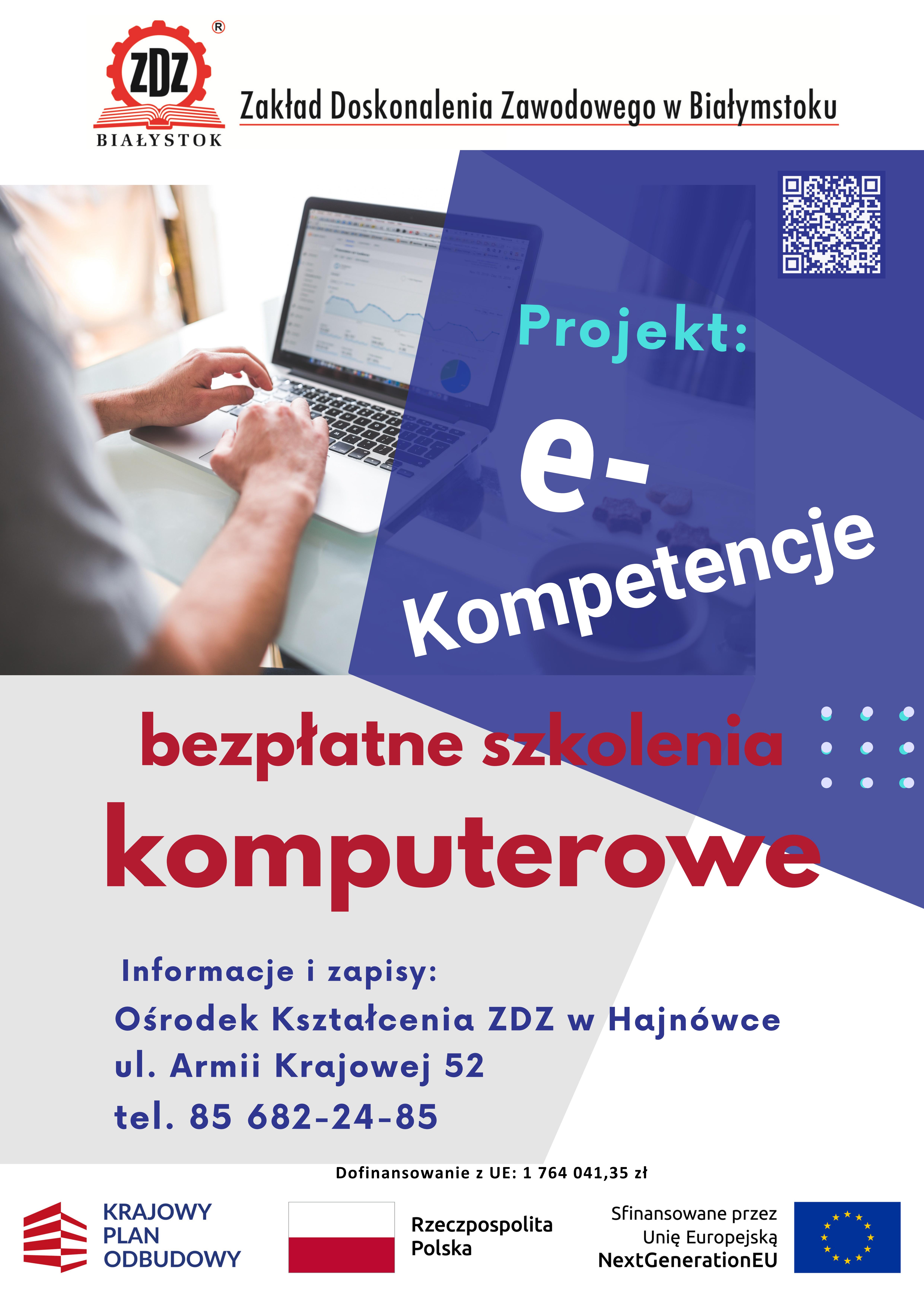 plakat informacyjny o projekcie