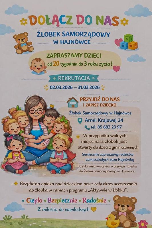 informacje o wydarzeniu, logo organizatora, grafika tematyczna
