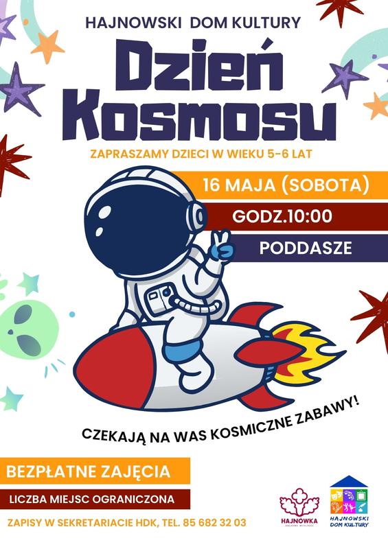 informacje o wydarzeniu, logo organizatora, grafika tematyczna