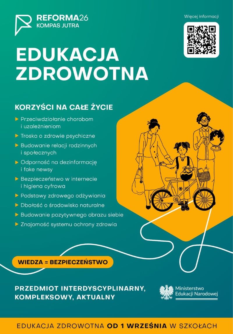 plakat informacyjny edukację zdrowotną