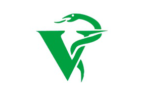 zielone logo znak V i oplatający go wąż