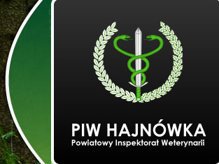 na czarnym tle biały napis PIW Hajnówka