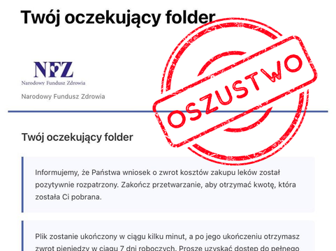 zrzut ekranu z korespondencji