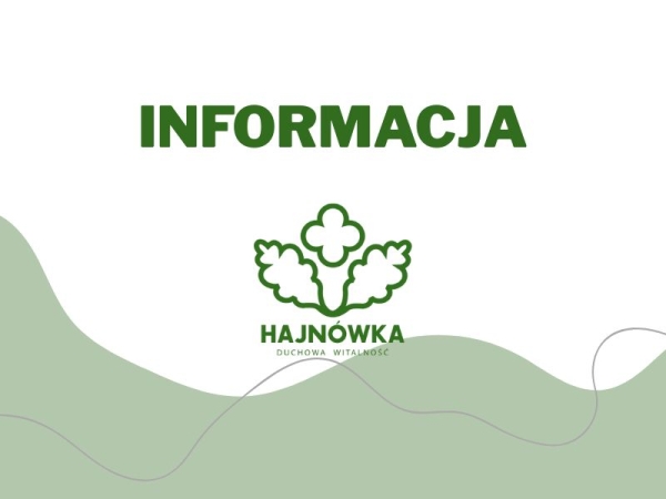tło z napisem informacja i logo miasta