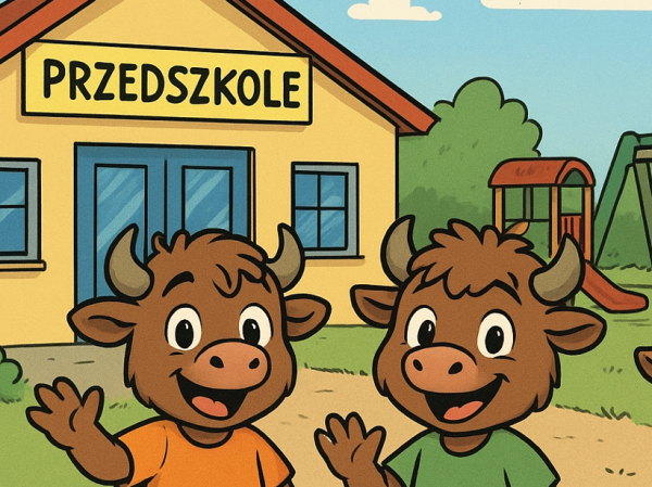 baner z grafiką żubrów