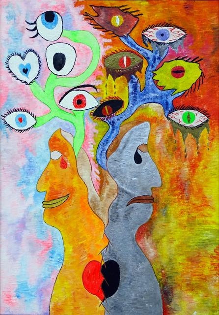 fantazyjny, kolorowy obraz