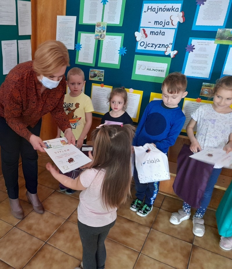 Wręczanie nagród uczestnikom konkursu.