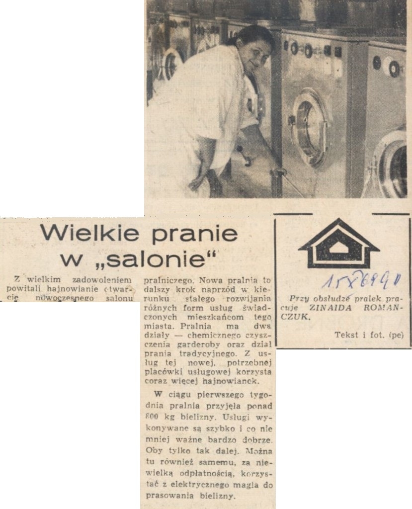 Wycinek skanu gazety "Wielkie pranie w salonie"