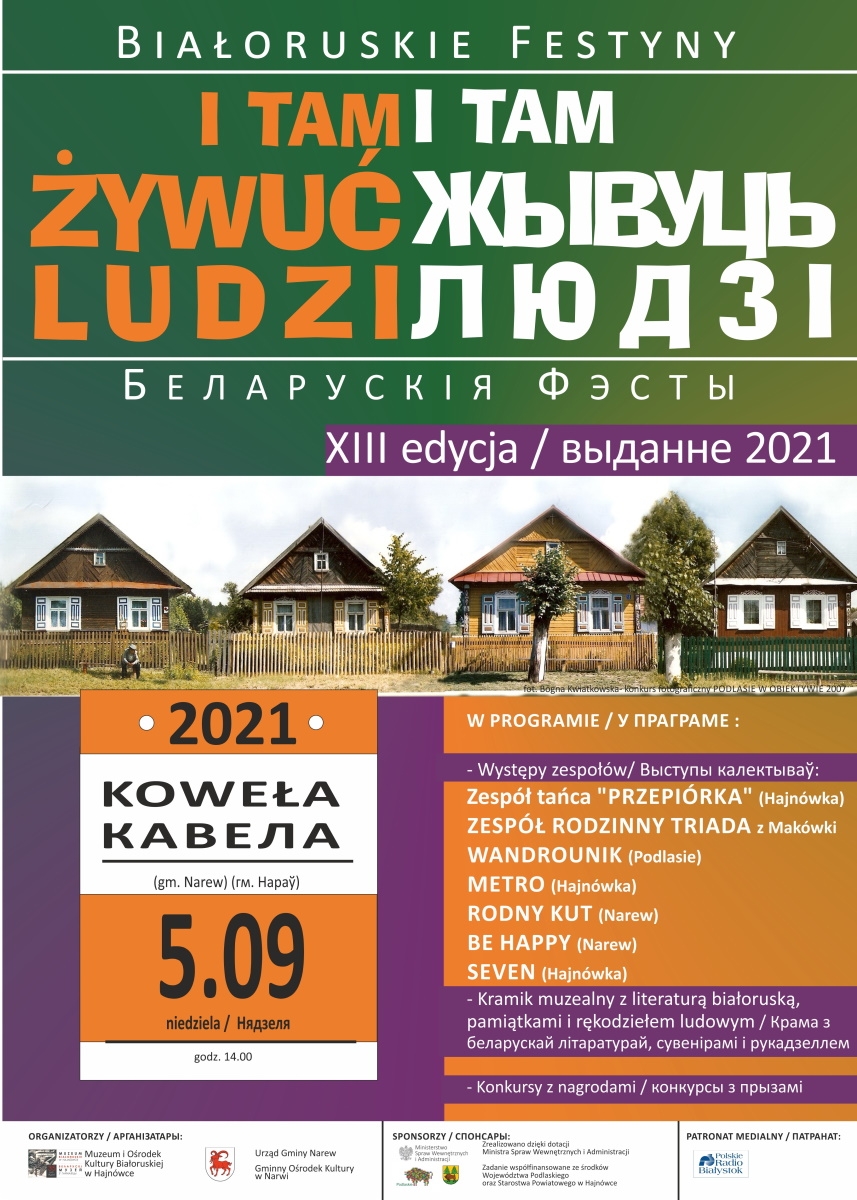 Plakat informujący o festynie I tam żywuć ludzi