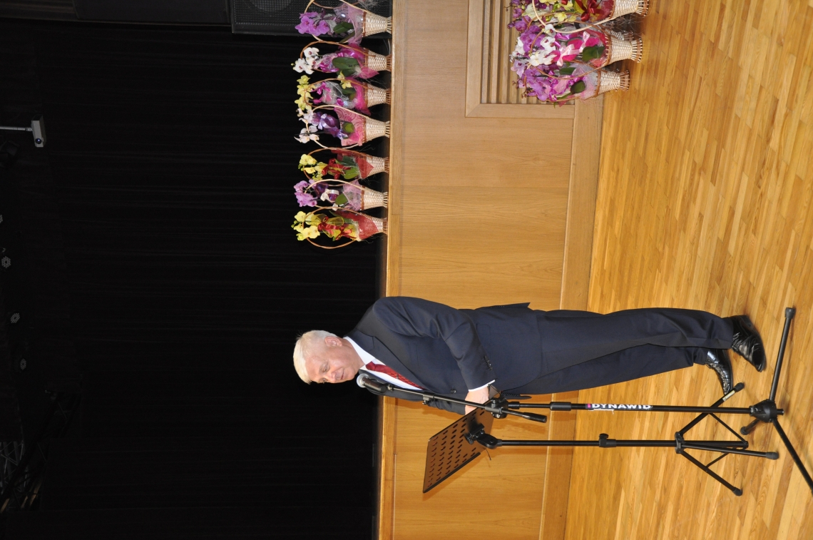 Burmistrz Miasta podczas przemówienia