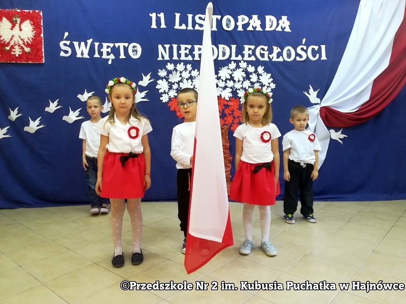 Fotografia do artykułu "11 Listopada Narodowe Święto Niepodległości w Przedszkolu nr 2 im. Kubusia Puchatka w Hajnówce"