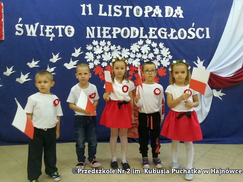 Fotografia do artykułu "11 Listopada Narodowe Święto Niepodległości w Przedszkolu nr 2 im. Kubusia Puchatka w Hajnówce"