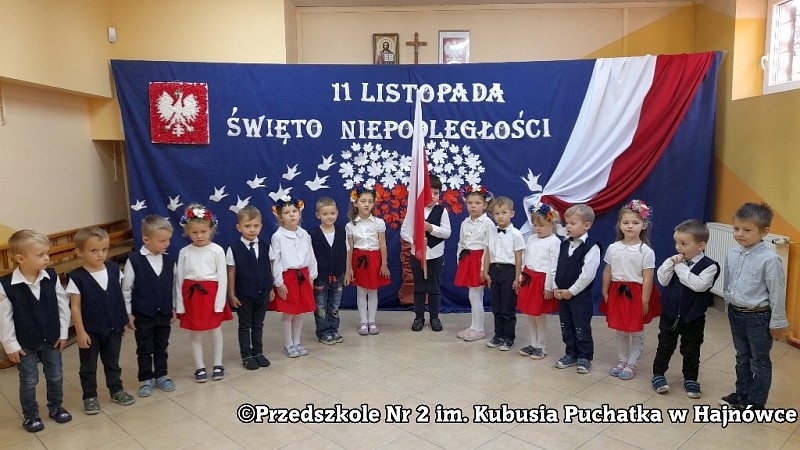Fotografia do artykułu "11 Listopada Narodowe Święto Niepodległości w Przedszkolu nr 2 im. Kubusia Puchatka w Hajnówce"