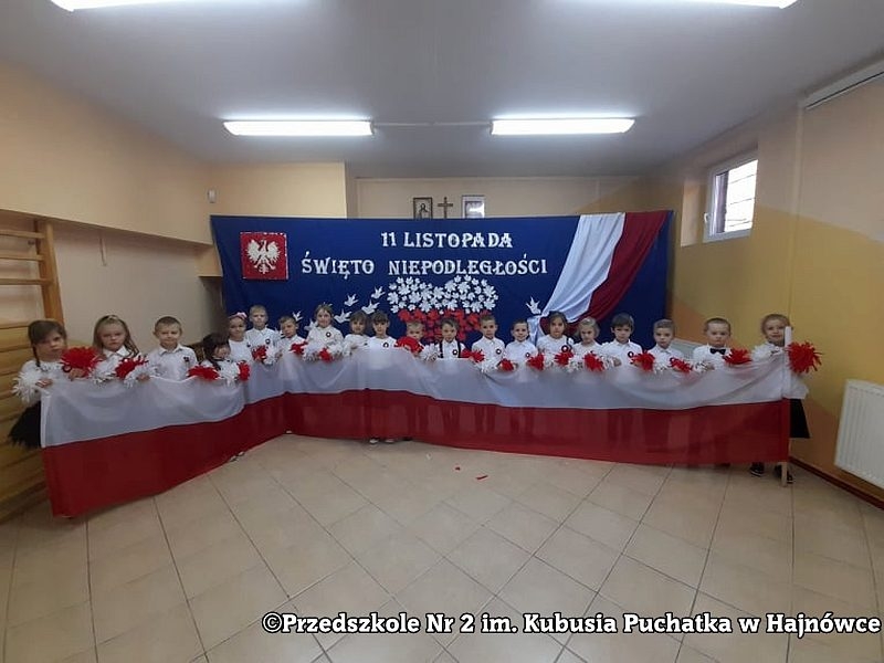 Fotografia do artykułu "11 Listopada Narodowe Święto Niepodległości w Przedszkolu nr 2 im. Kubusia Puchatka w Hajnówce"