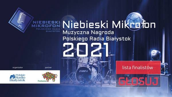 plakat Niebieski Mikrofon 2021