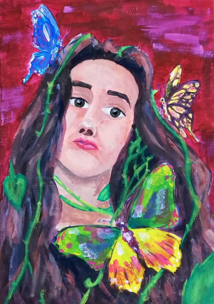 Praca plastyczna - autoportret Anny Zabrockiej