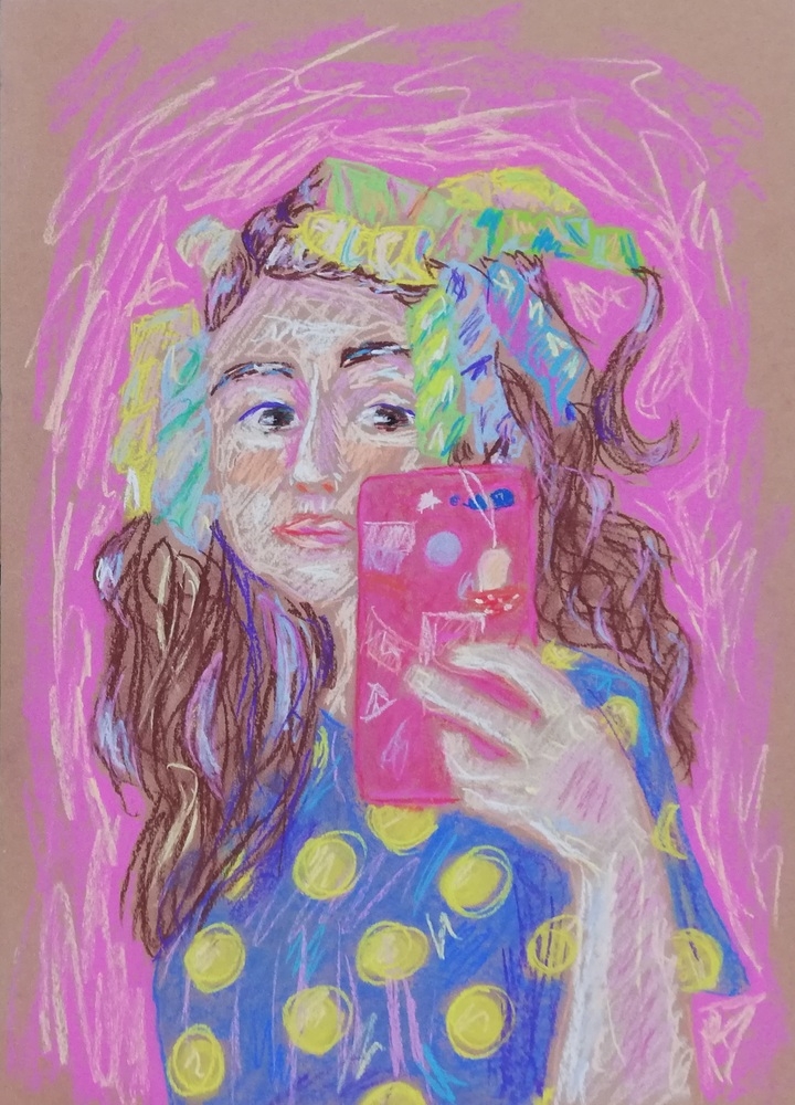 Praca plastyczna - autoportret Anny Zabrockiej