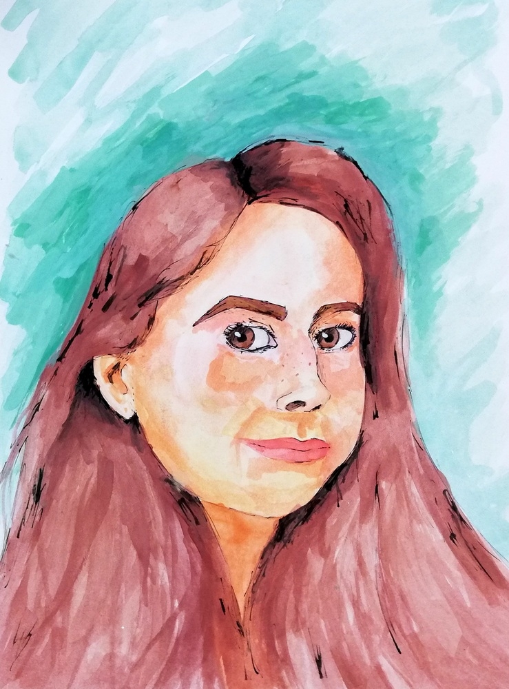 Praca plastyczna - autoportret Anny Zabrockiej